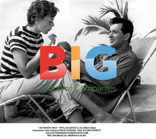 Phyllis Gates and Rock Hudson on Honeymoon