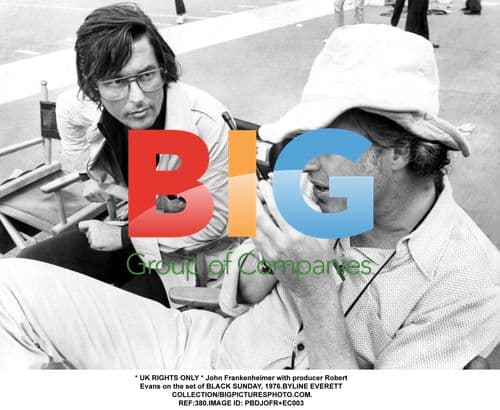 John Frankenheimer and Robert Evans on BLACK SUNDAY set