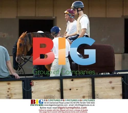 Tobey Maguire on Seabiscuit Set