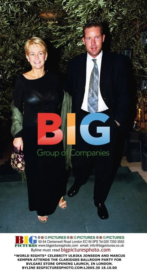 Ulrika Jonsson and Marcus Kempen at Bvlgari Party