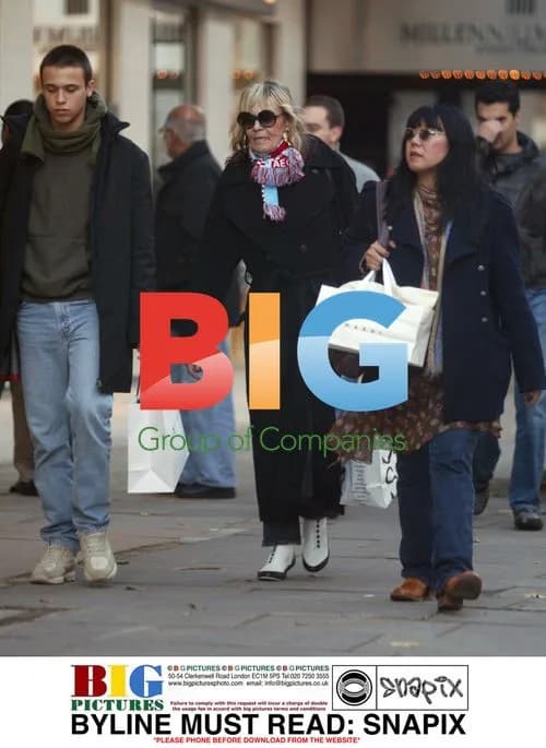 Anita Pallenberg and son out shopping in West London