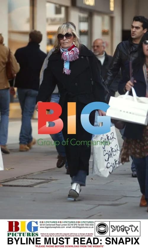 Anita Pallenberg and son out shopping in West London