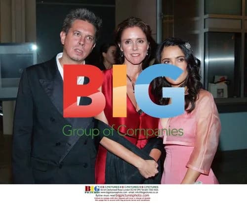 Composer Elliot Goldenthal with director Julie Taymor and Salma Hayek