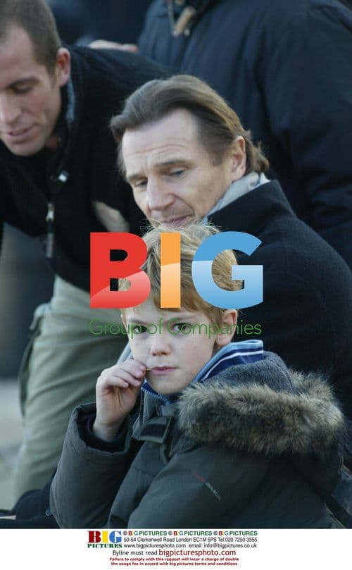 Liam Neeson on set of "Love Actually"