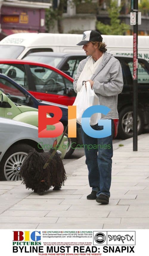 Gavin Rossdale out with dog in London