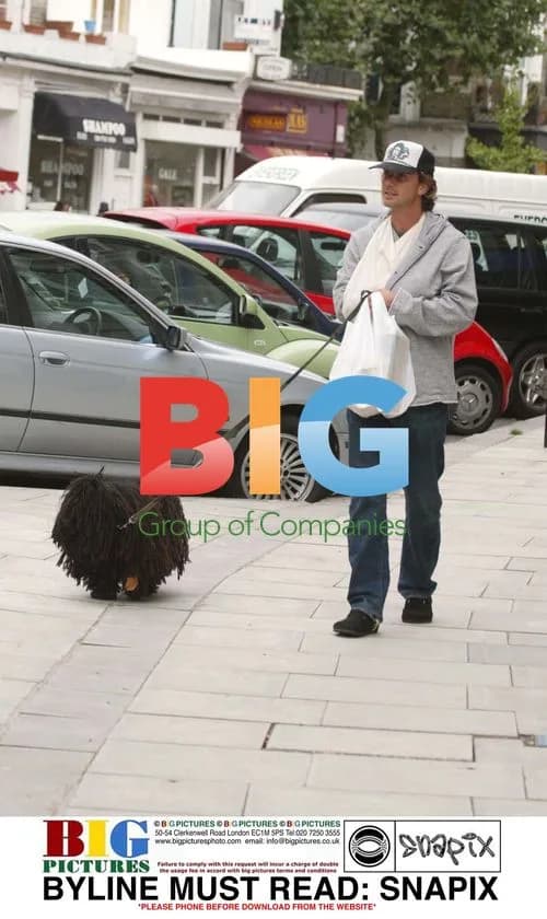 BUSH's Gavin Rossdale with Winston in London
