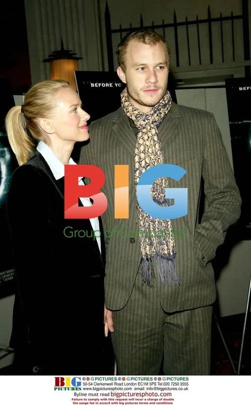 Naomi Watts and Heath Ledger at "The Ring" premiere