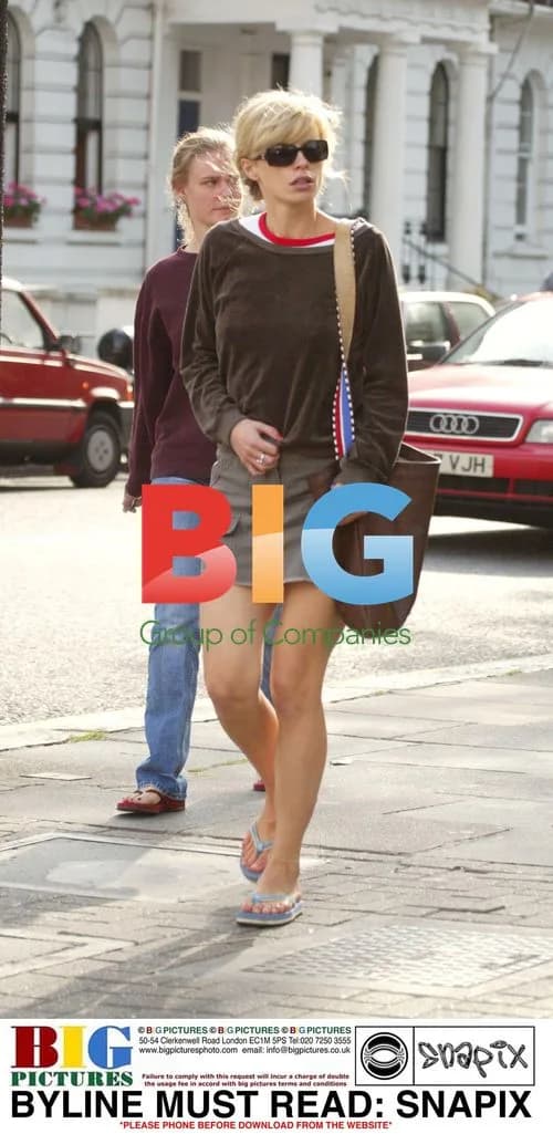 Model Laura Bailey rushing in North London