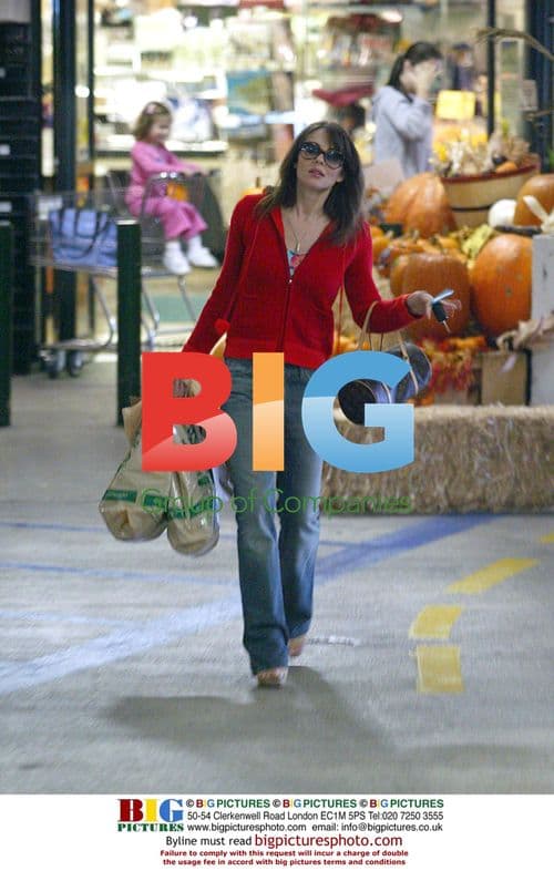 Liz Hurley shopping in Beverly Hills