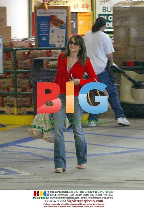 Liz Hurley Shopping in Beverly Hills
