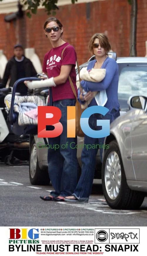 Sadie Frost and Jude Law's son Rudy at hospital