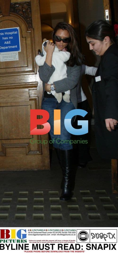 Victoria Beckham and son Romeo visit dentist