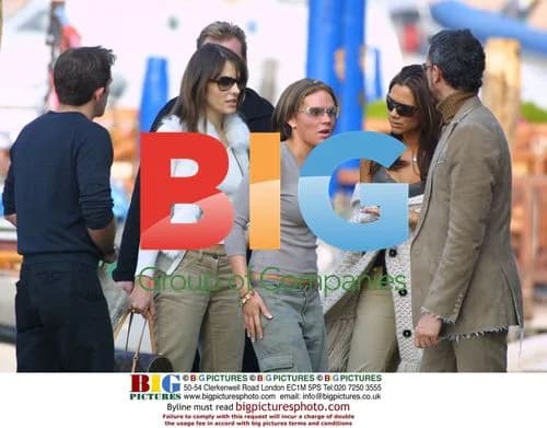 Liz Hurley and Victoria Beckham at Elton John Party