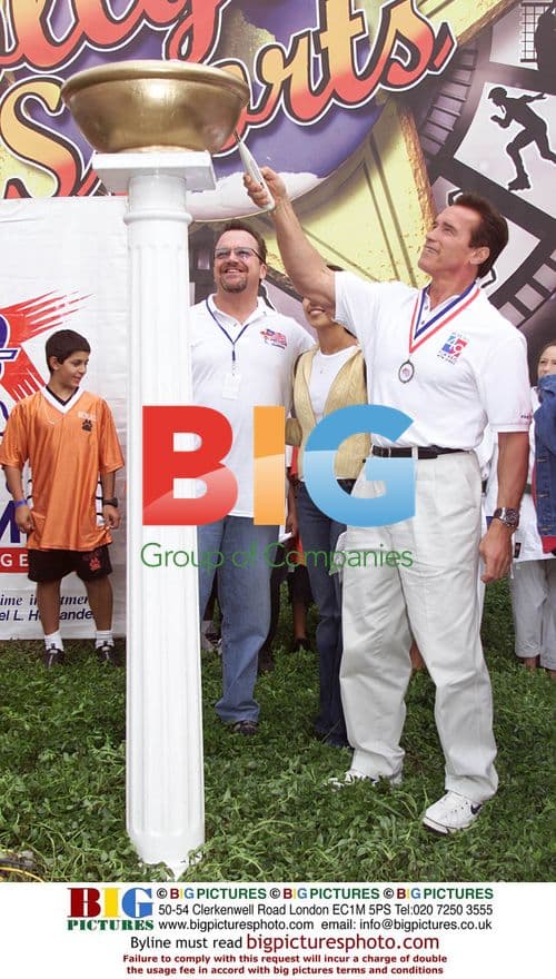 Arnold Schwarzenegger and Tom Arnold at LA Inner-City Games