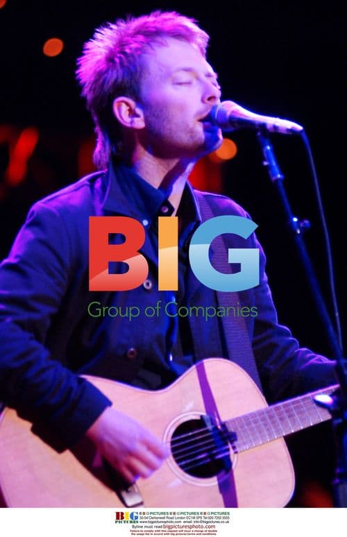 Thom Yorke performing at Shoreline Amphitheater