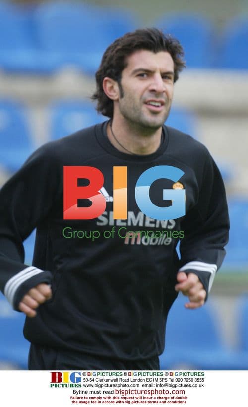 Luis Figo at Real Madrid training session