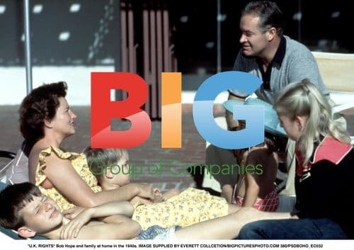 Bob Hope and Family at Home in 1940s