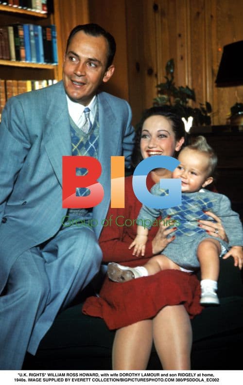 William Ross Howard with wife Dorothy Lamour and son Ridgely