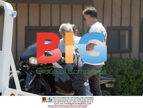 George Clooney and Jay Leno bike in Malibu