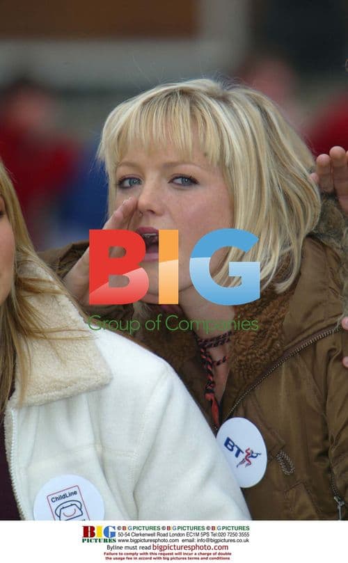 S Club's Hannah at Jubilee Gardens for BT's record attempt