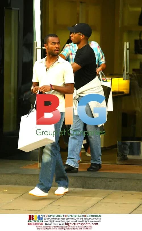 Arsenal Footballer Ashley Cole Shopping in London