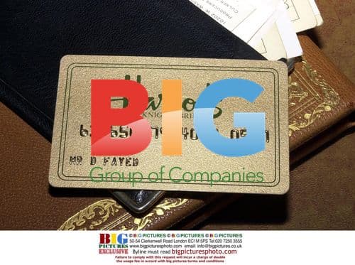 Harrods Gold Card at Dodi Fayed's Paris Flat