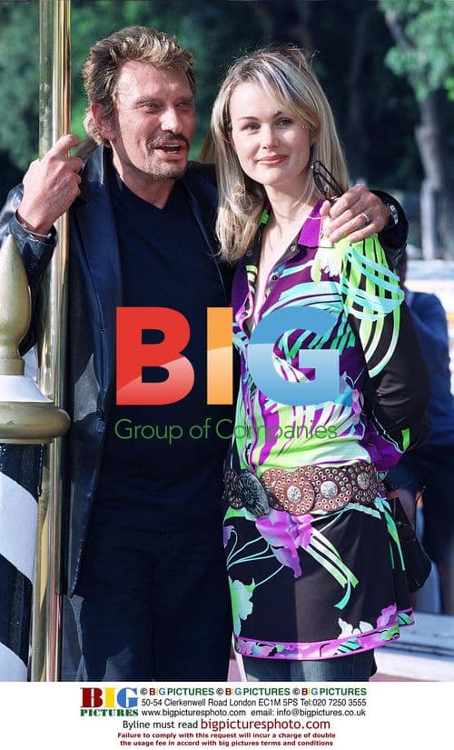 Johnny Halliday and Laetitia at Venice Film Festival