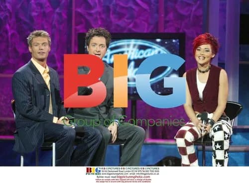 Ryan Seacrest, Brian Dunkleman and Nikki McKibbin at American Idol