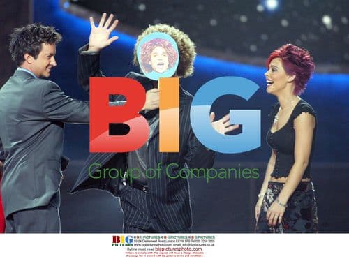 Brian Dunkleman, Justin Guarini and Nikki McKibbin at American Idol