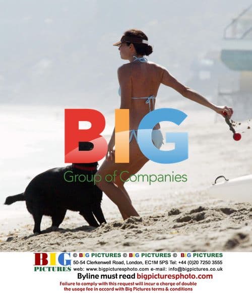 Minnie Driver relaxes on Malibu beach