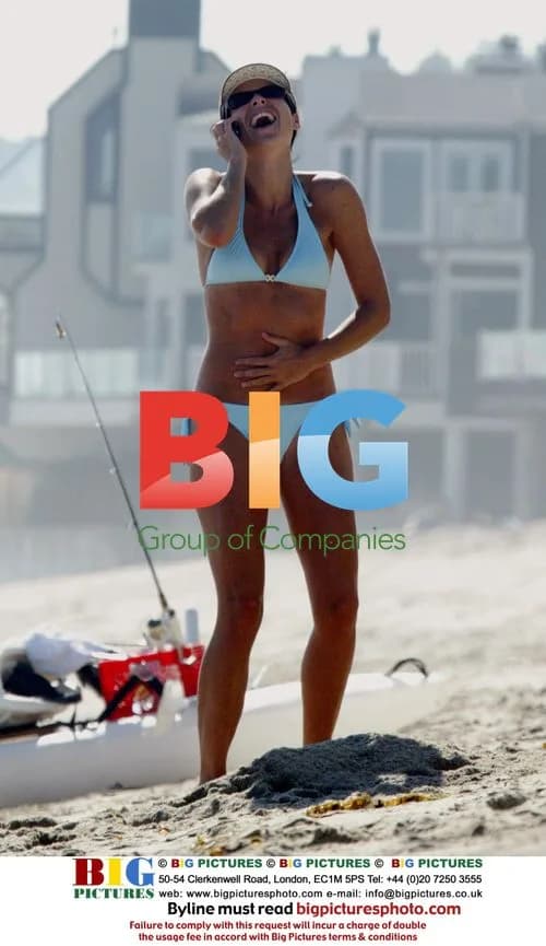 Minnie Driver on Malibu Beach
