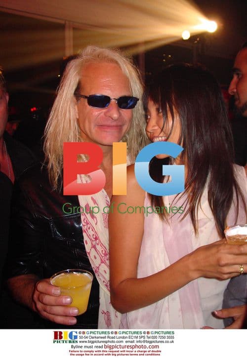 David Lee Roth and model Irena at Fader Magazine party