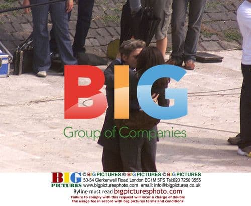 Monica Bellucci on Film Set in Rome