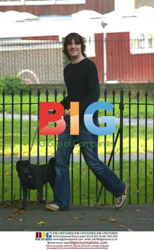 Dan Hipgrave walking his dog in Primrose Hill