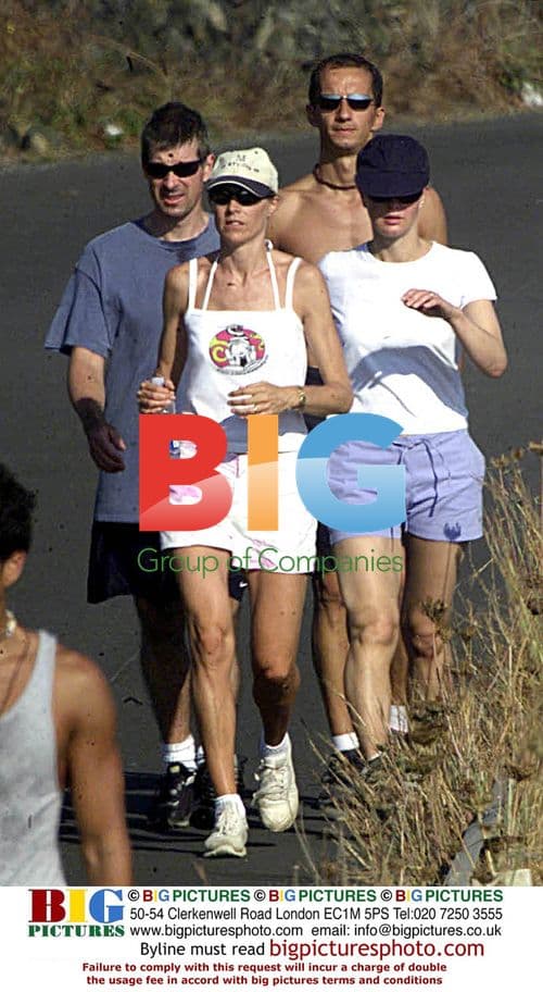 Lady Helen Taylor and Husband Jogging in Pantelleria