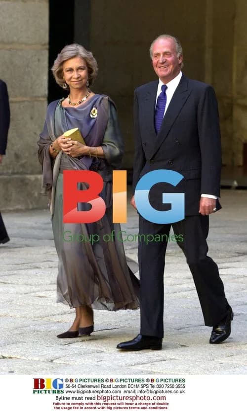 King Juan Carlos and Queen Sofia at Spanish Wedding