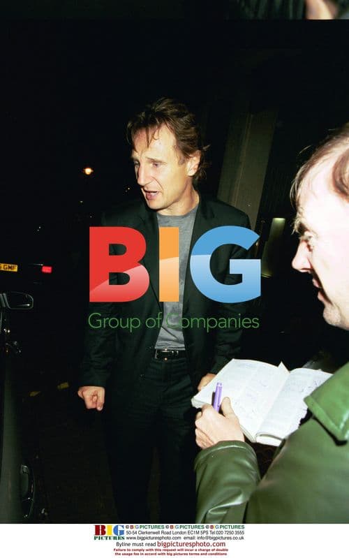 Liam Neeson and Natasha Richardson Leaving The Ivy