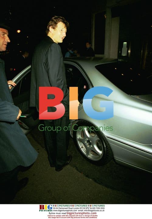 Liam Neeson and Natasha Richardson leaving The Ivy