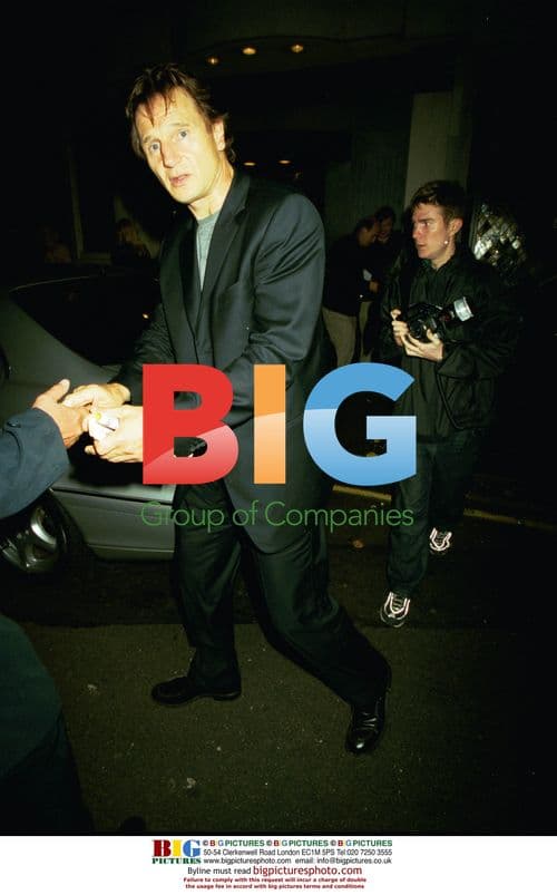 Liam Neeson and Natasha Richardson Leaving The Ivy