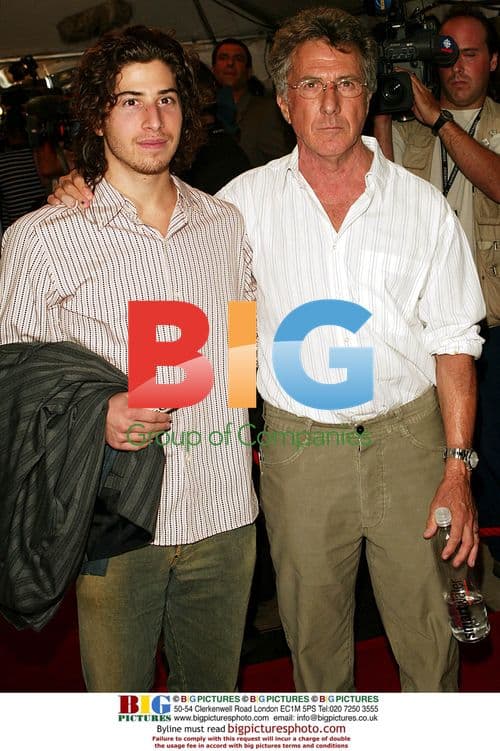 Dustin Hoffman with son Jake at "Frida" premiere