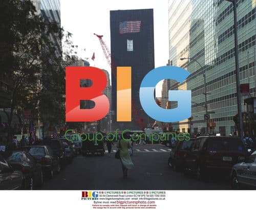 Huge 9/11 memorial poster in New York