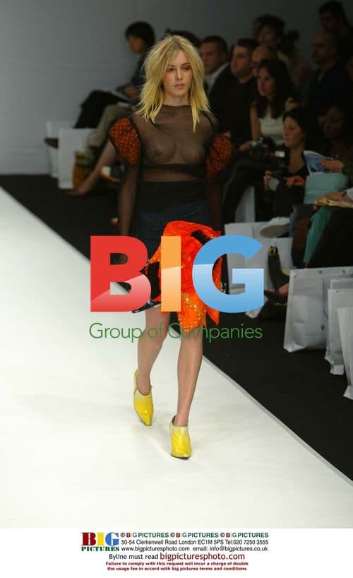 Model at Julian and Sophie Show during LFW