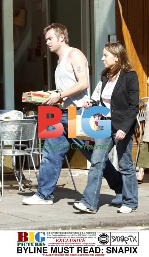 Damon Albarn Collects Pizza in London