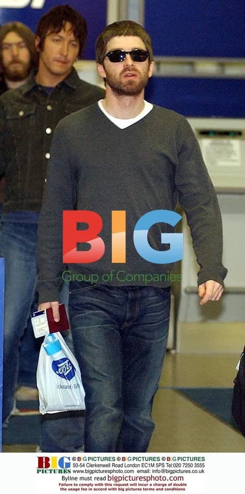 Oasis Frontman Noel Gallagher at Manchester Airport