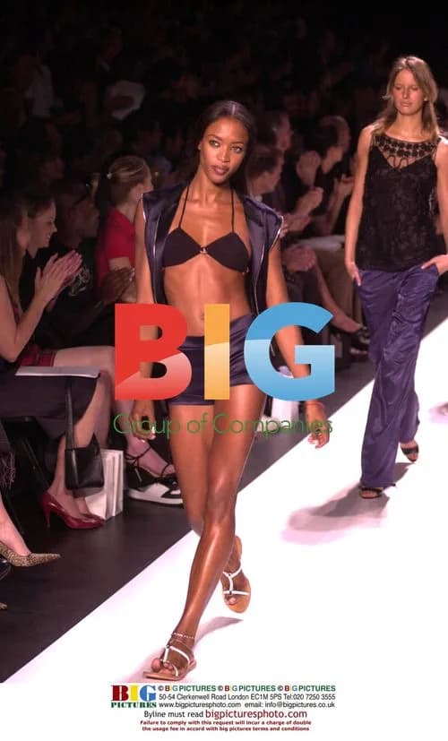 Naomi Campbell at Tommy Hilfiger Spring 2002 Show
