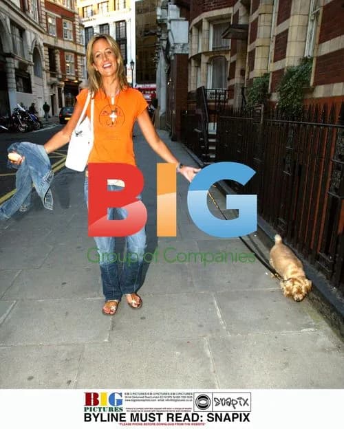 Lady Victoria Hervey walks dog Zulu in West London