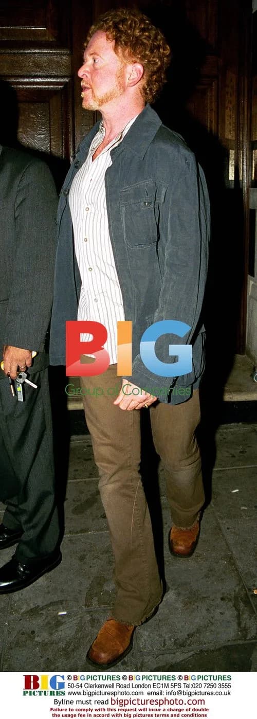 Musician Mick Hucknall at the Mayfair Club