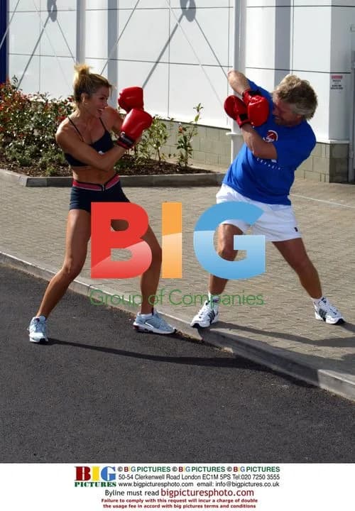 Nell McAndrew and Richard Branson at Virgin Gym Launch