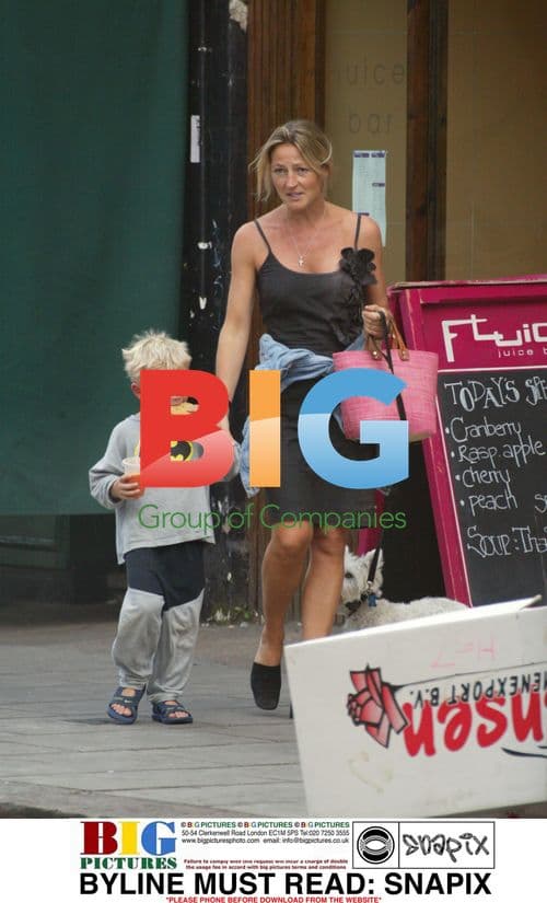 Ali Cockayne and son Henry take lunch in West London