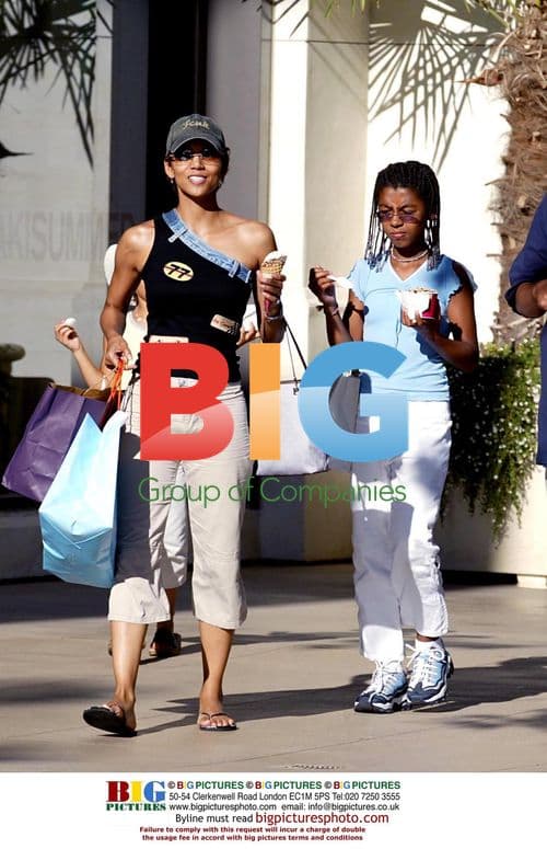 Halle Berry with family in Hollywood